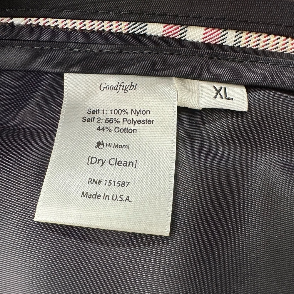 Goodfight Full Zip 100% Nylon Vest Black and Plaid Size XL New Without Tags - Picture 4 of 8